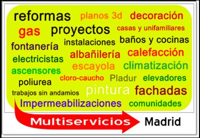 MultiServicios, Madrid, reformas integrales, electricistas, fontaneros, pintores, carpinteros, pladur, escayola, proyectos, rehabilitación, construcción, albañiles